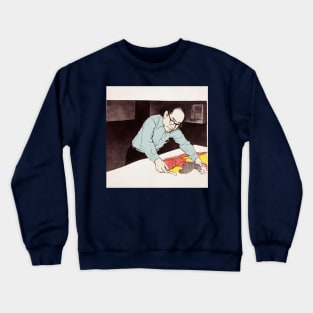 Old Asian man cooks food Crewneck Sweatshirt